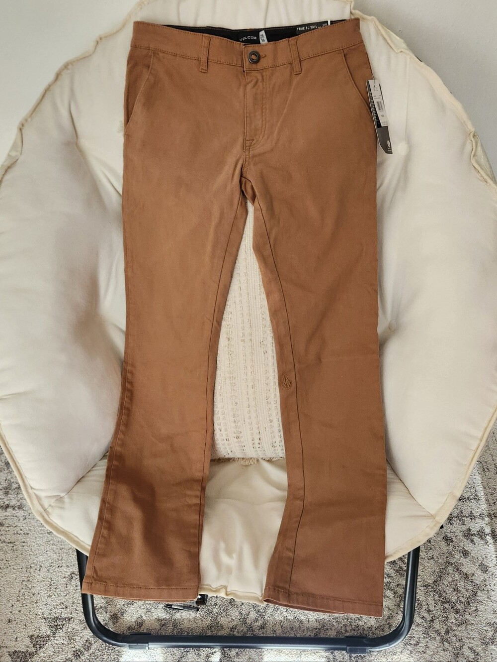 Boy's Chino Volcom Pants in Brown - Classic Everyday Style